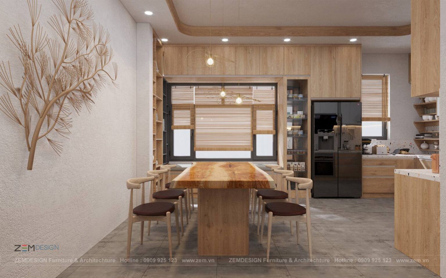 Mẫu tủ bếp gỗ công nghiệp 005
