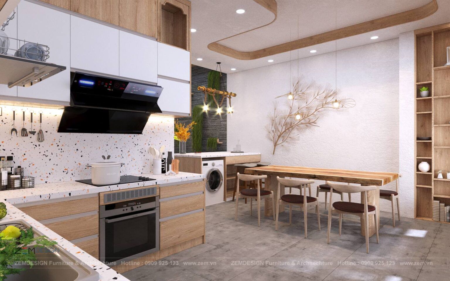 Mẫu tủ bếp gỗ công nghiệp 006