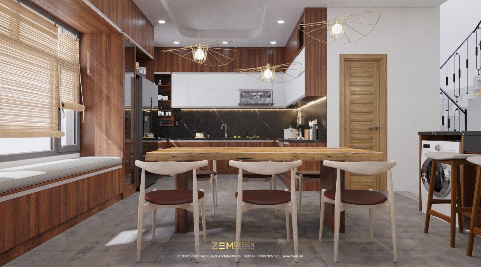 thiết kế nội thất phòng bếp