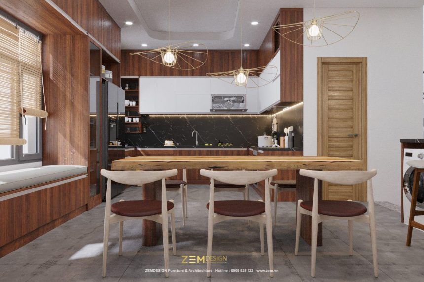 thiết kế nội thất phòng bếp