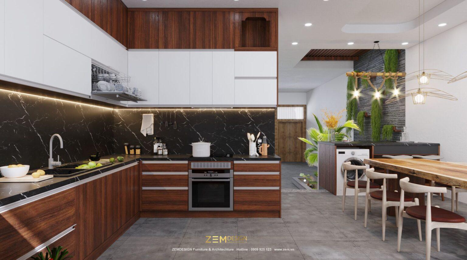 thiết kế nội thất phòng bếp