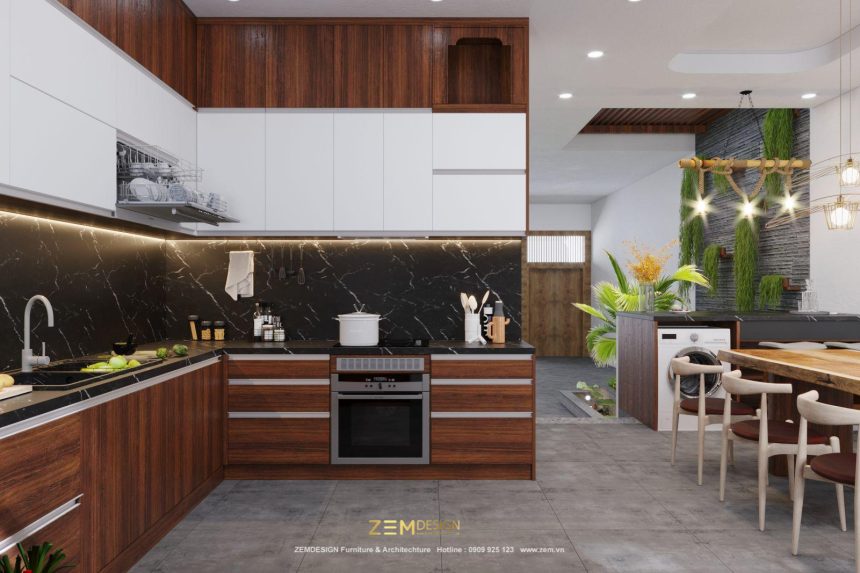 thiết kế nội thất phòng bếp