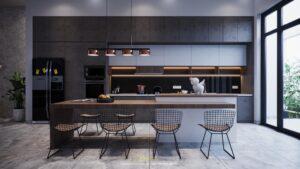 Tủ bếp mdf phủ melamine