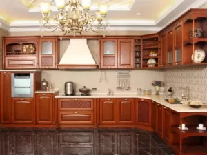 Tủ bếp gỗ gõ đỏ