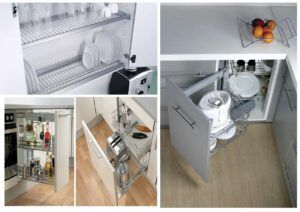 Cách lắp phụ kiện tủ bếp