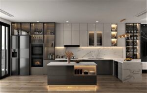 So sánh tủ bếp phủ Acrylic và Melamine chọn loại nào tốt hơn