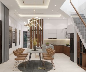Tủ bếp dưới cầu thang