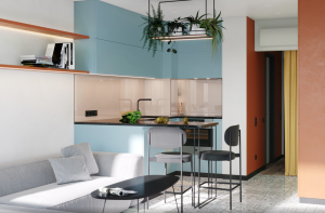 Tủ bếp gỗ Melamine An Cường