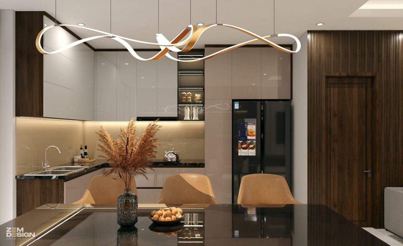 Phòng bếp căn hộ hiện đại - 02