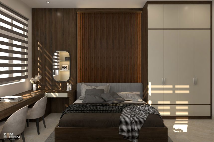 Phòng ngủ hiện đại 12m2 - 01