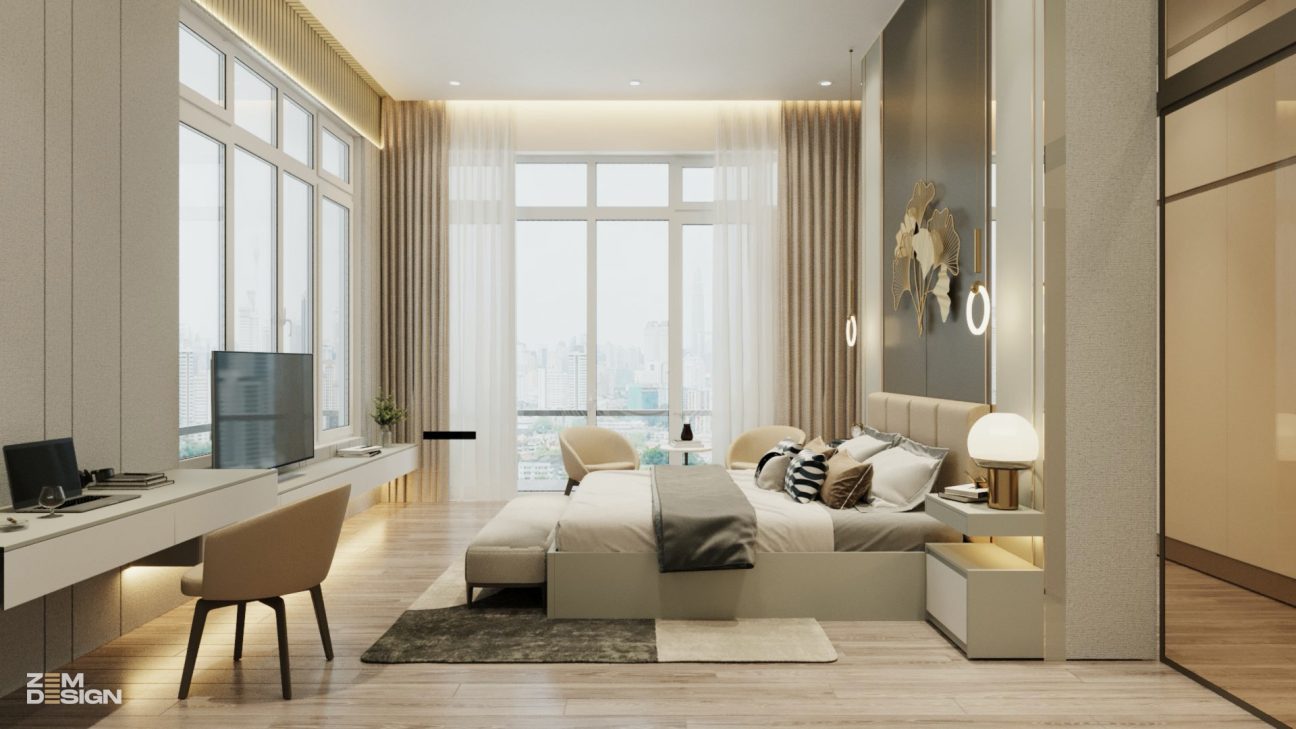 Phòng ngủ hiện đại 15m2 - 02
