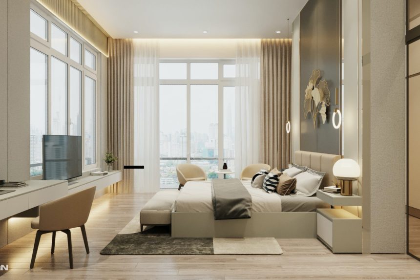 Phòng ngủ hiện đại 15m2 - 02
