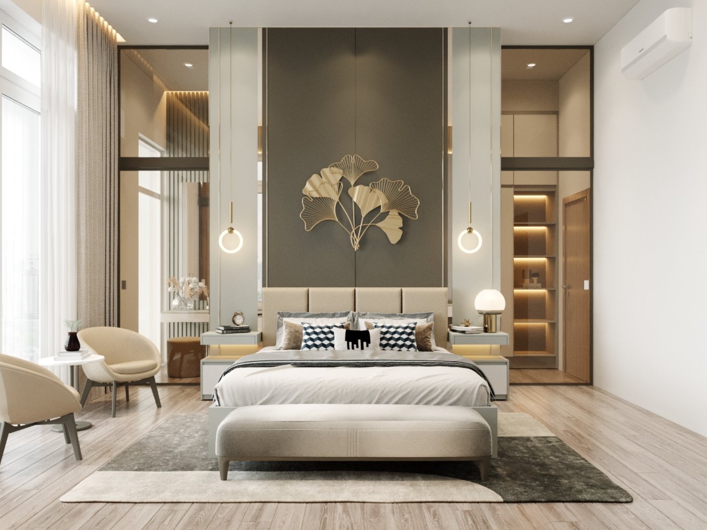 Phòng ngủ hiện đại 15m2 Quận 3 - Anh Luân