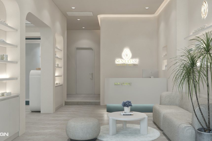 Quầy lễ tân và tiếp khách Spa SEN CLINIC - 01