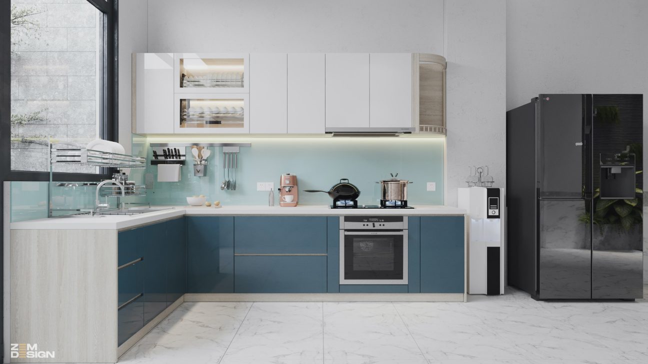 Thiết kế bếp nhà phố hiện đại - 01