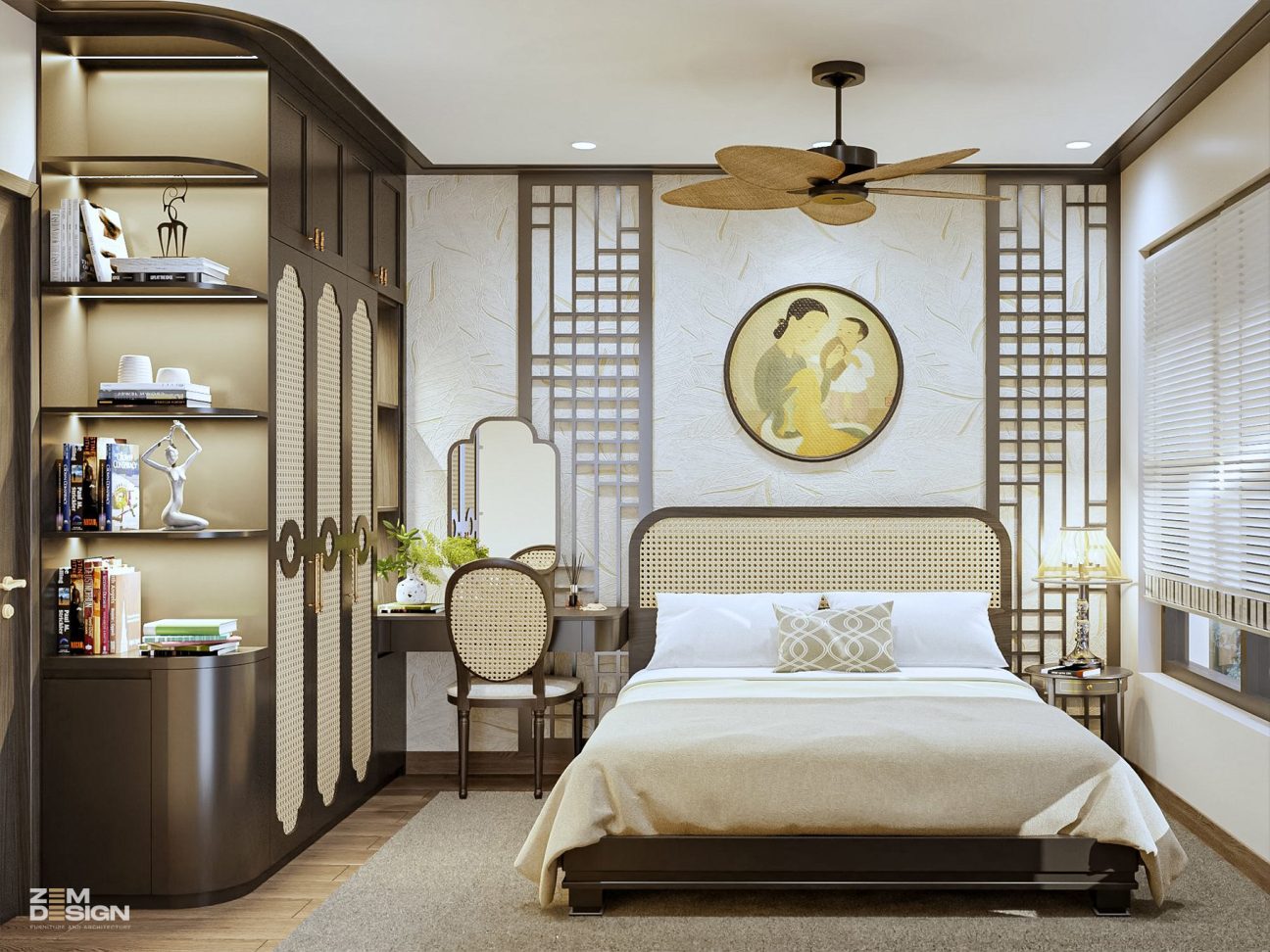 Phòng ngủ số 2 phong cách Indochine - 01
