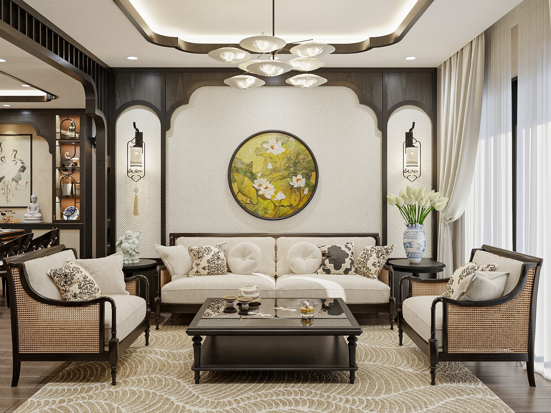 Thiết kế nội thất Phong cách Indochine căn hộ Celadon Tân Phú