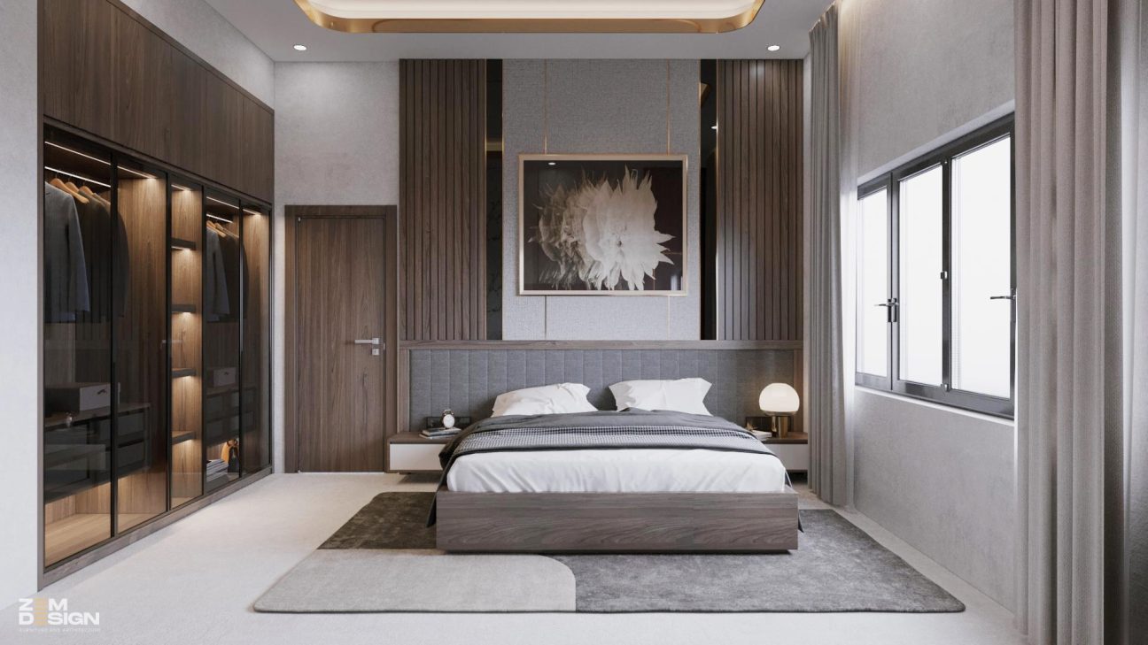 Thiết kế nội thất phòng ngủ hiện đại Bình Dương 01