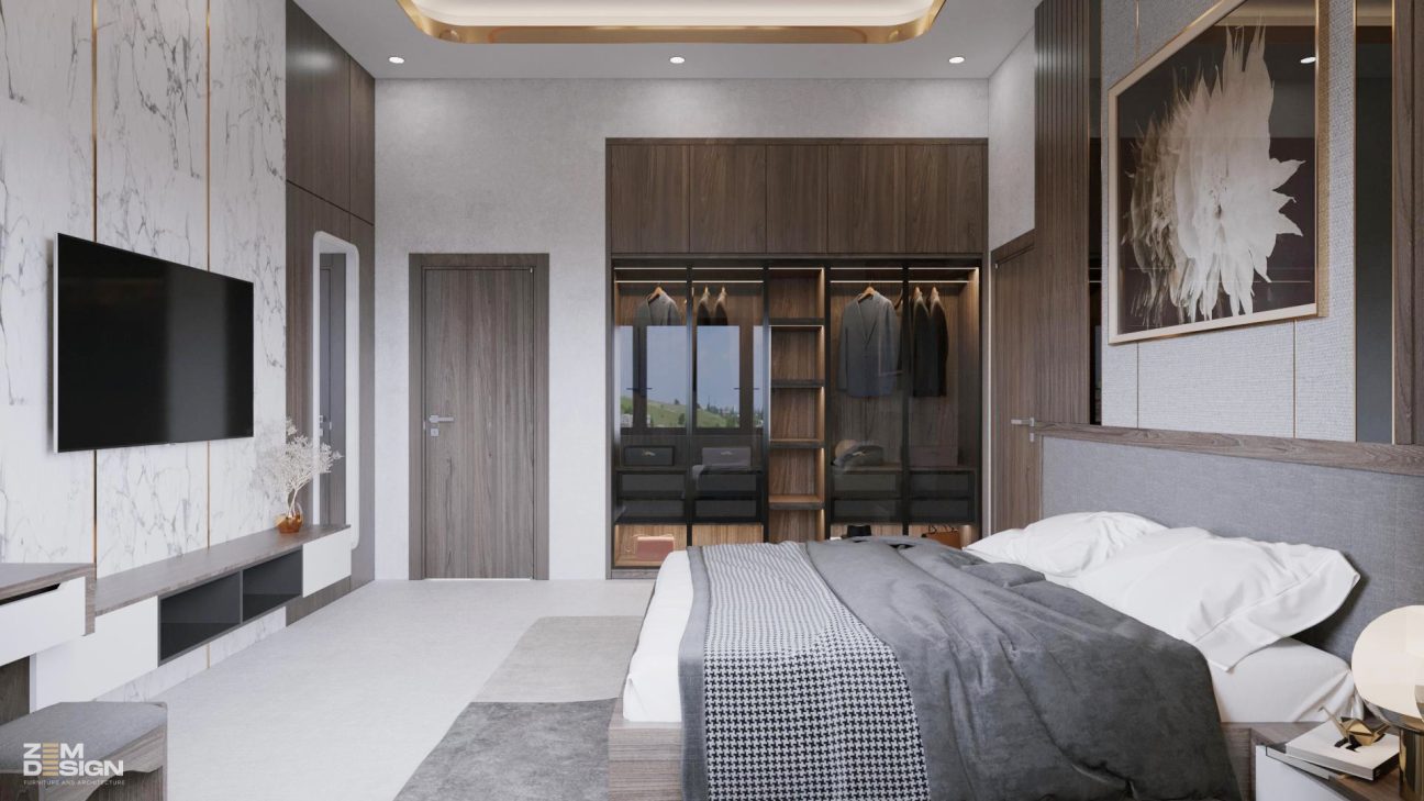 Thiết kế nội thất phòng ngủ hiện đại Bình Dương 02