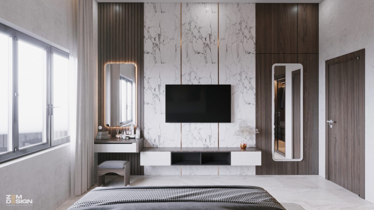 Thiết kế nội thất phòng ngủ hiện đại Bình Dương 03