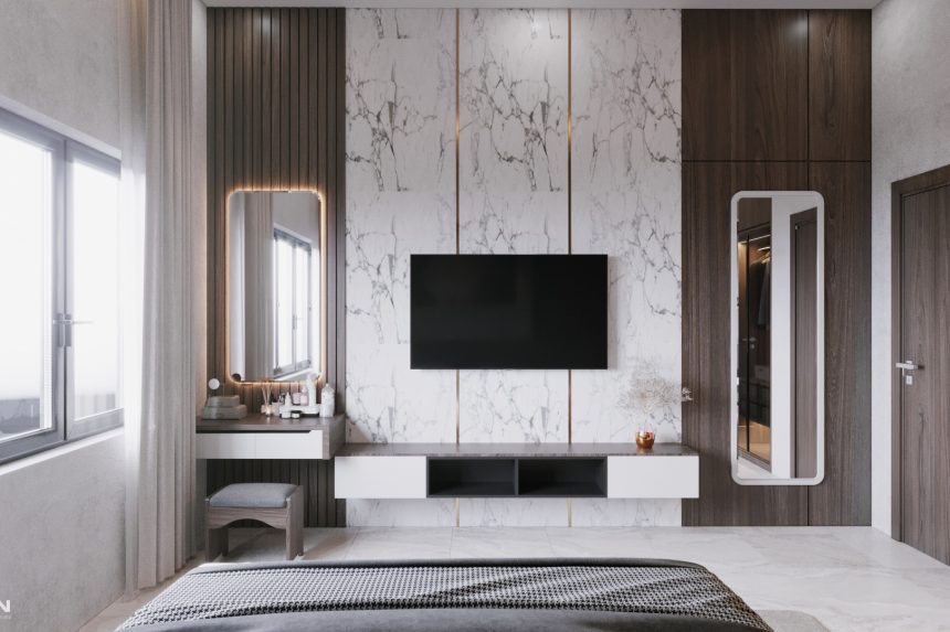 Thiết kế nội thất phòng ngủ hiện đại Bình Dương 03
