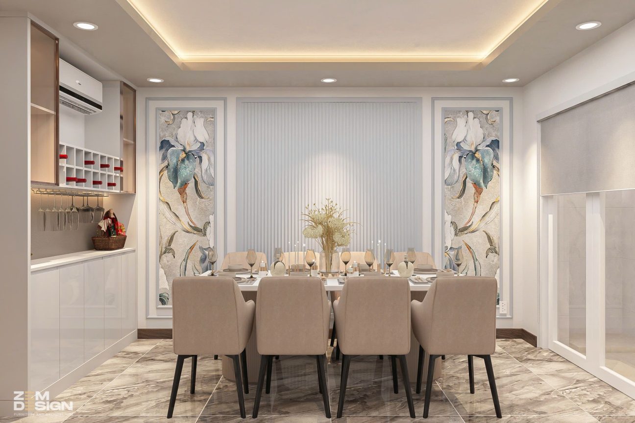 Phòng bếp nhà phố phong cách hiện đại 03