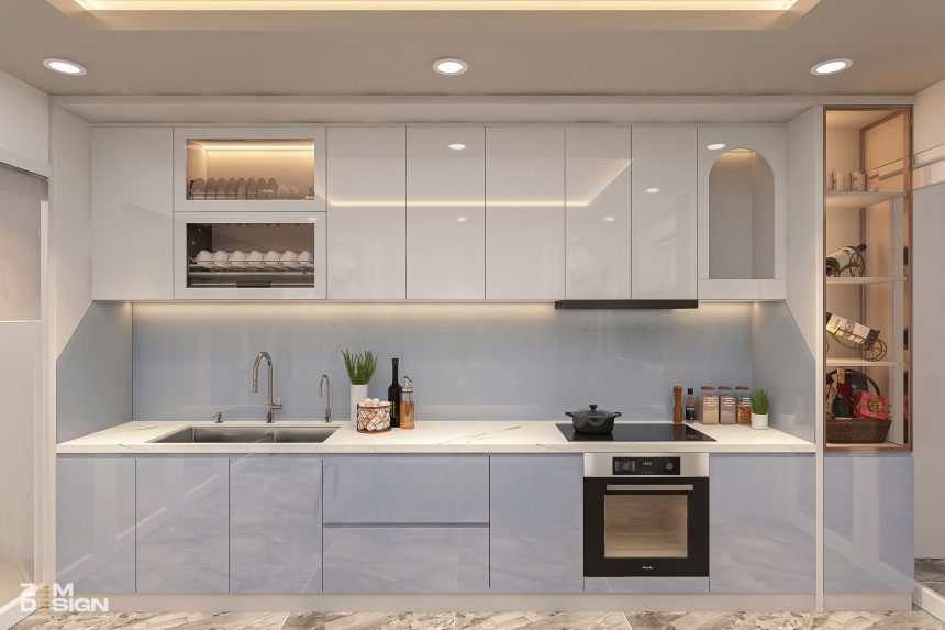 Phòng bếp nhà phố phong cách hiện đại 04
