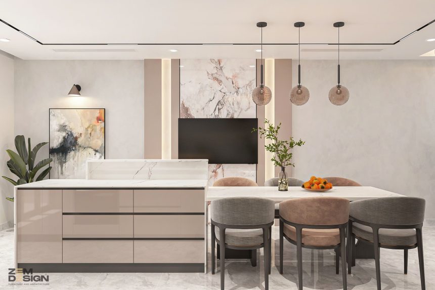 Thiết kế nội thất phòng bếp hiện đại - Anh Nam - Bình Thạnh 01