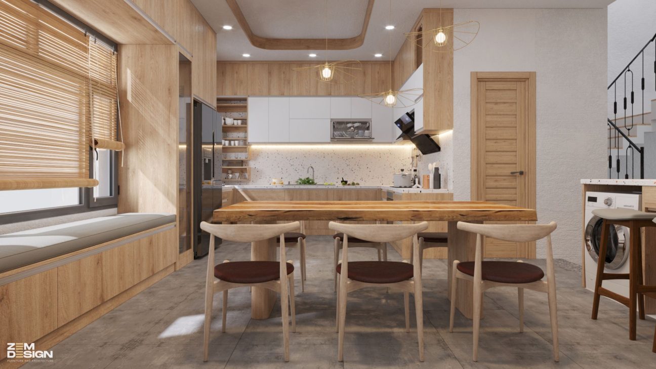 Tủ bếp gỗ công nghiệp - 01