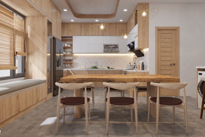 Tủ bếp gỗ công nghiệp - 01