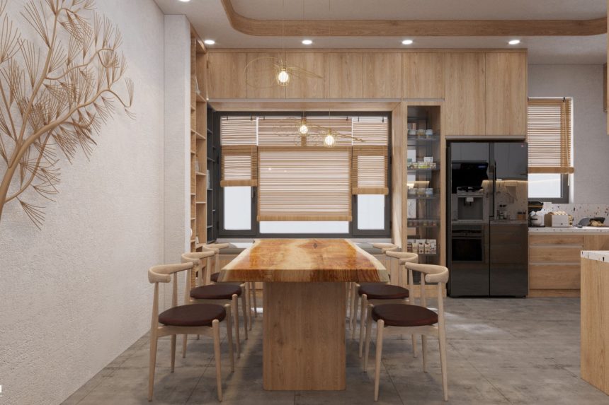 Tủ bếp gỗ công nghiệp - 02