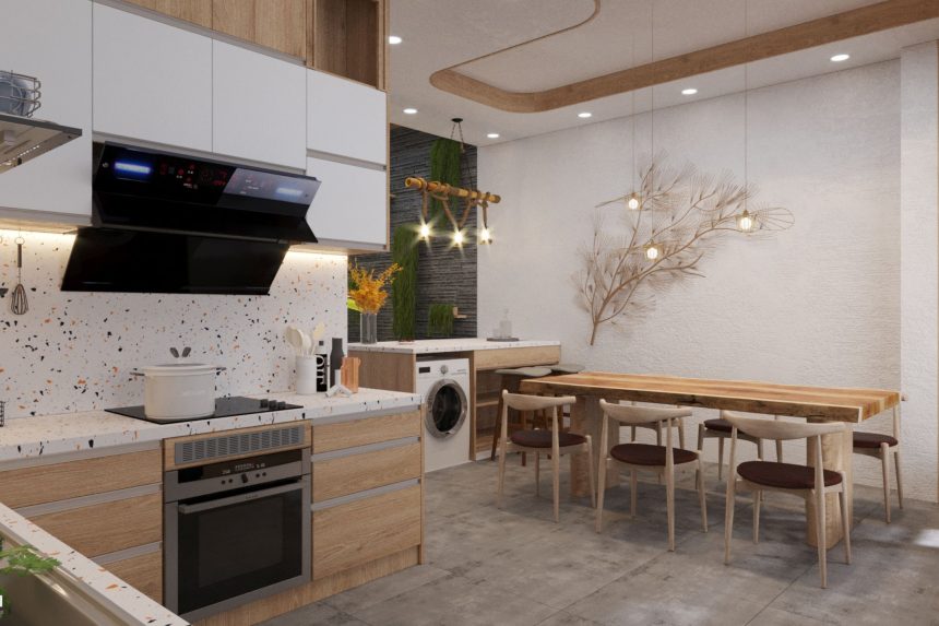 Tủ bếp gỗ công nghiệp - 03
