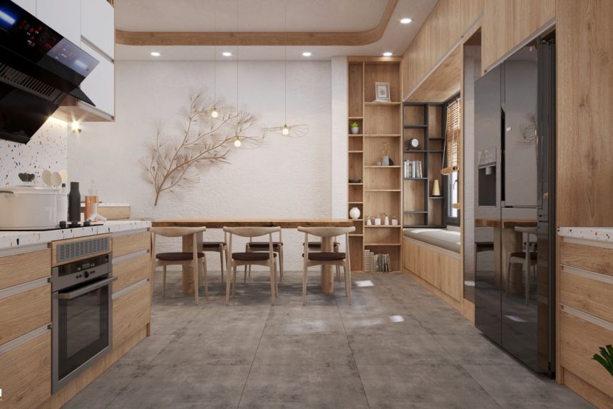Tủ bếp gỗ công nghiệp - 04