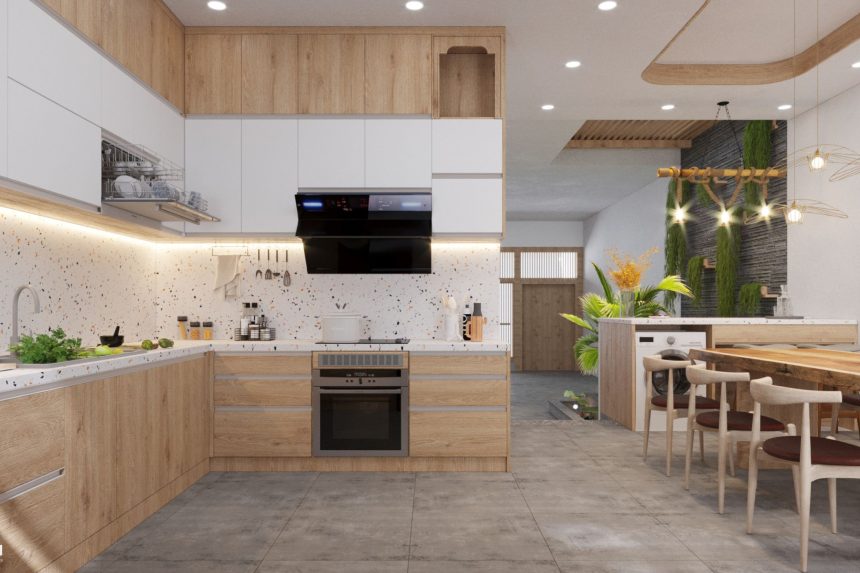 Tủ bếp gỗ công nghiệp - 05