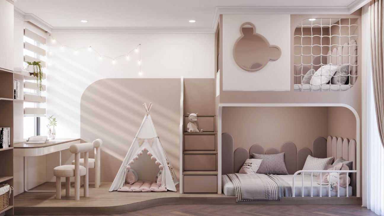 Thiết Kế Phòng Ngủ 15m2 Cho 2 Bé Thành Không Gian Mơ Ước
