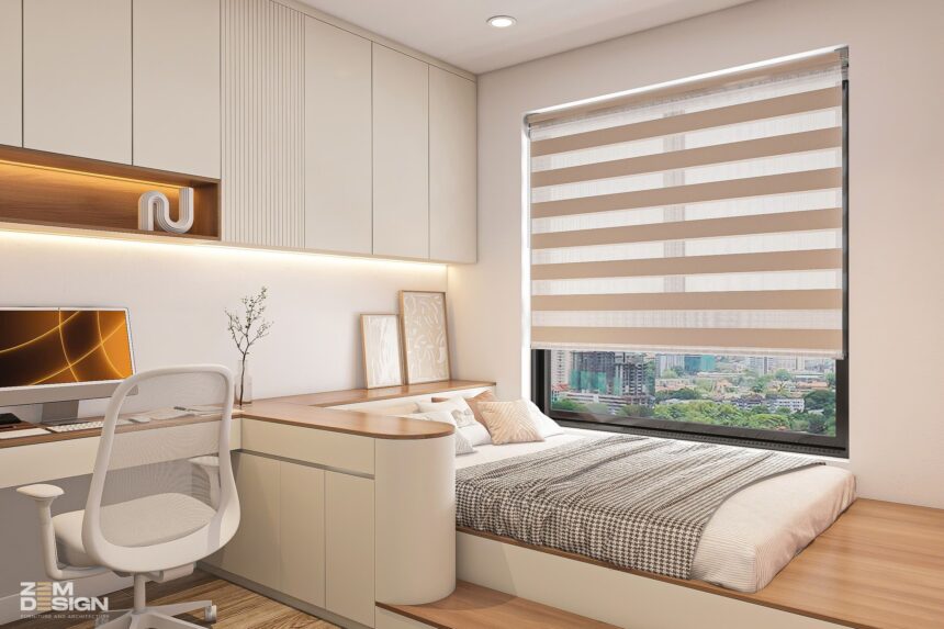 Thiết kế phòng ngủ số 1 phong cách Wabi Sabi hiện đại 02