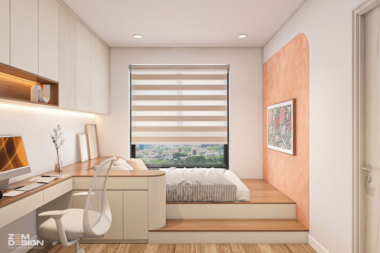 Thiết kế phòng ngủ số 1 phong cách Wabi Sabi hiện đại 03