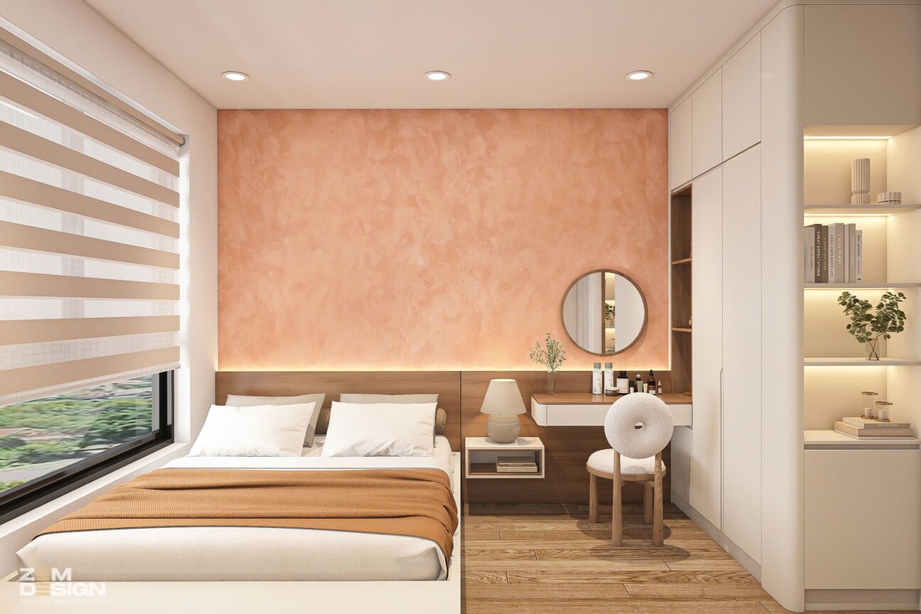 Thiết kế phòng ngủ số 2 phong cách Wabi Sabi hiện đại 01