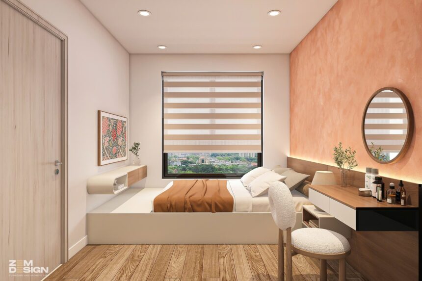 Thiết kế phòng ngủ số 2 phong cách Wabi Sabi hiện đại 02