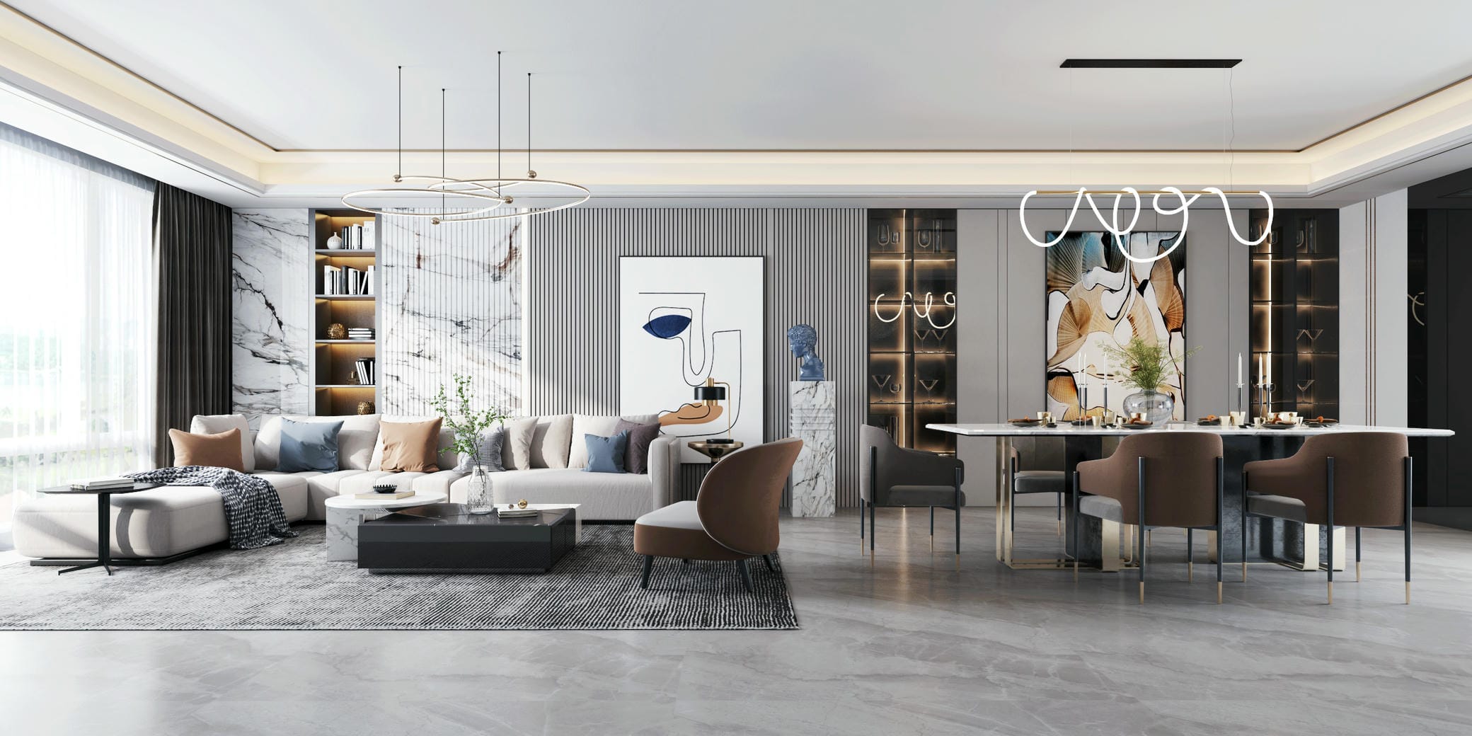 Thiết kế nội thất nhà 7x18m đẹp