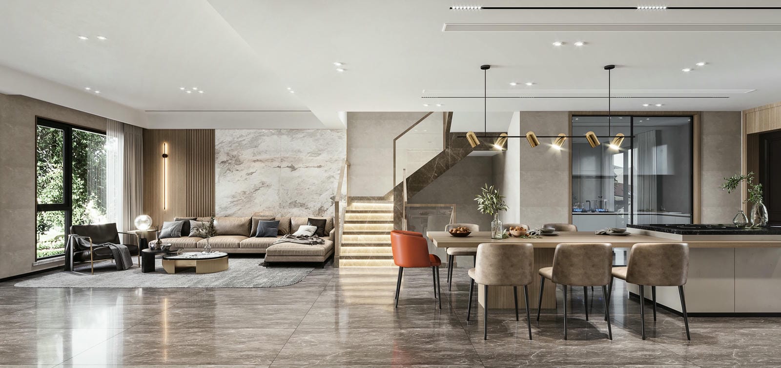 Thiết kế nội thất nhà 100m2 tiện nghi