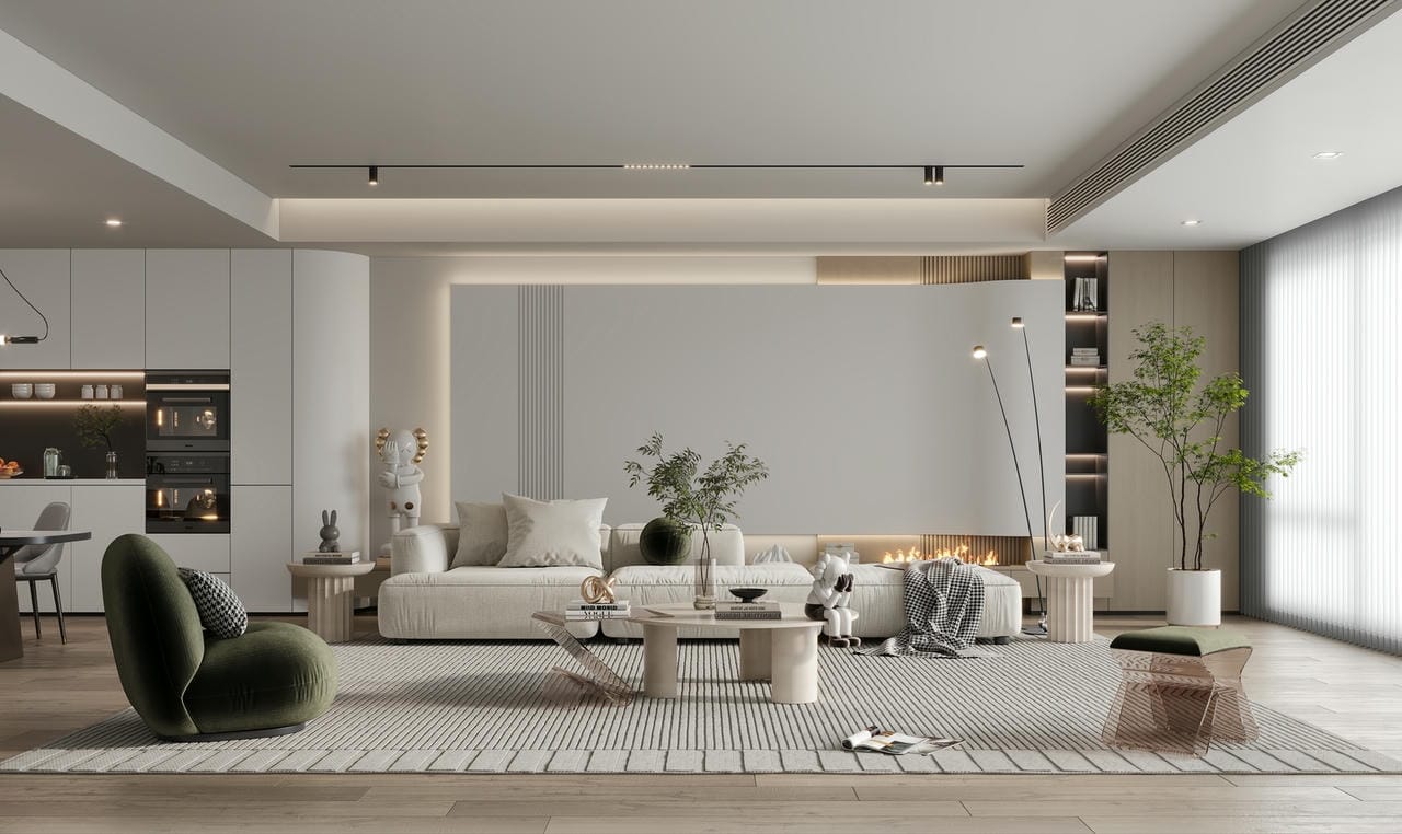 Thiết kế nội thất nhà 70m2 hiện đại
