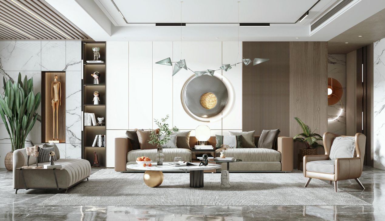 Thiết kế nội thất nhà phố 90m2 đẹp