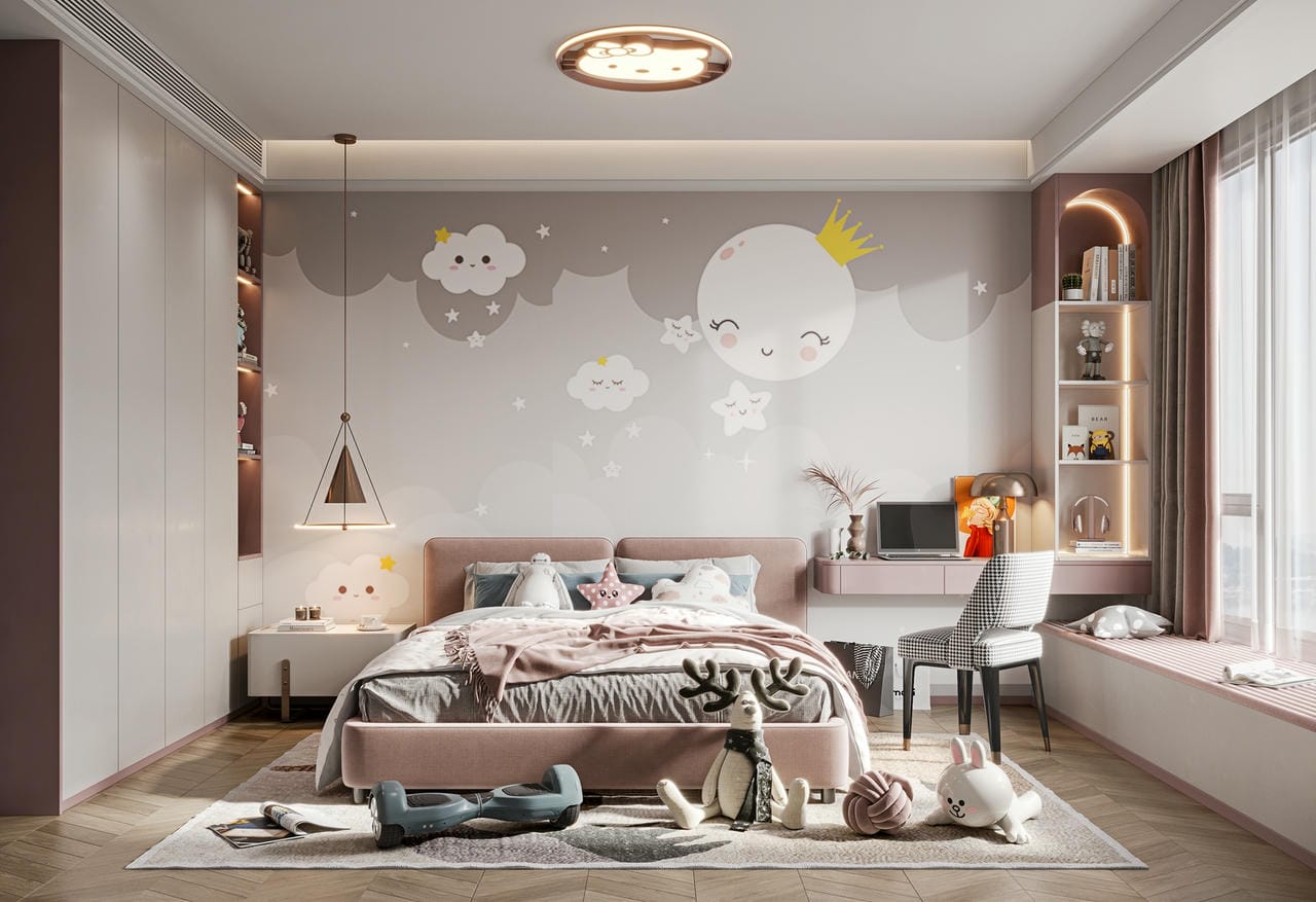 25+ Mẫu Phòng Ngủ Cho Bé Gái Đơn Giản [Đẹp & Tiết Kiệm]