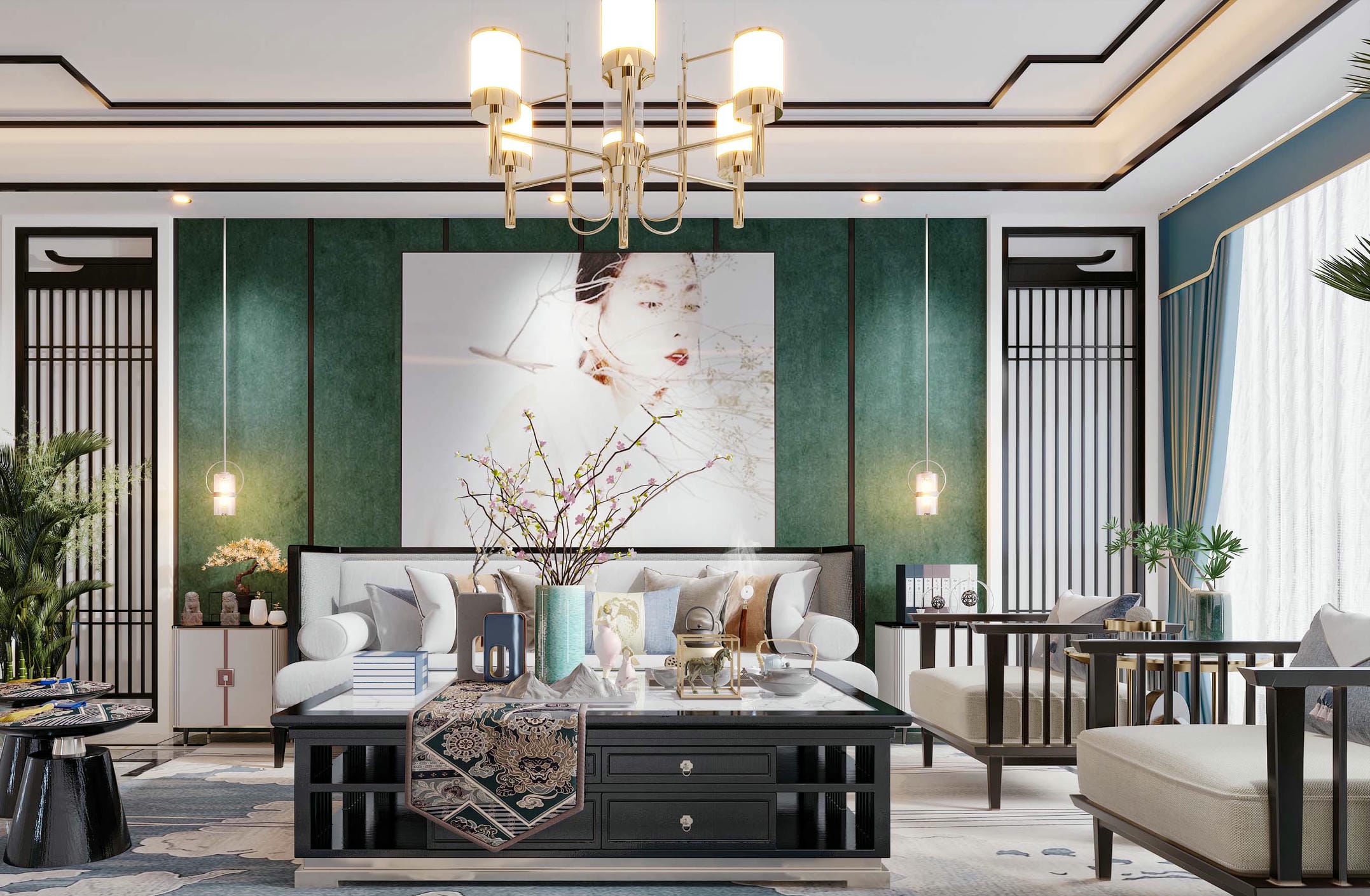 Cách phối màu sơn phòng khách đẹp
