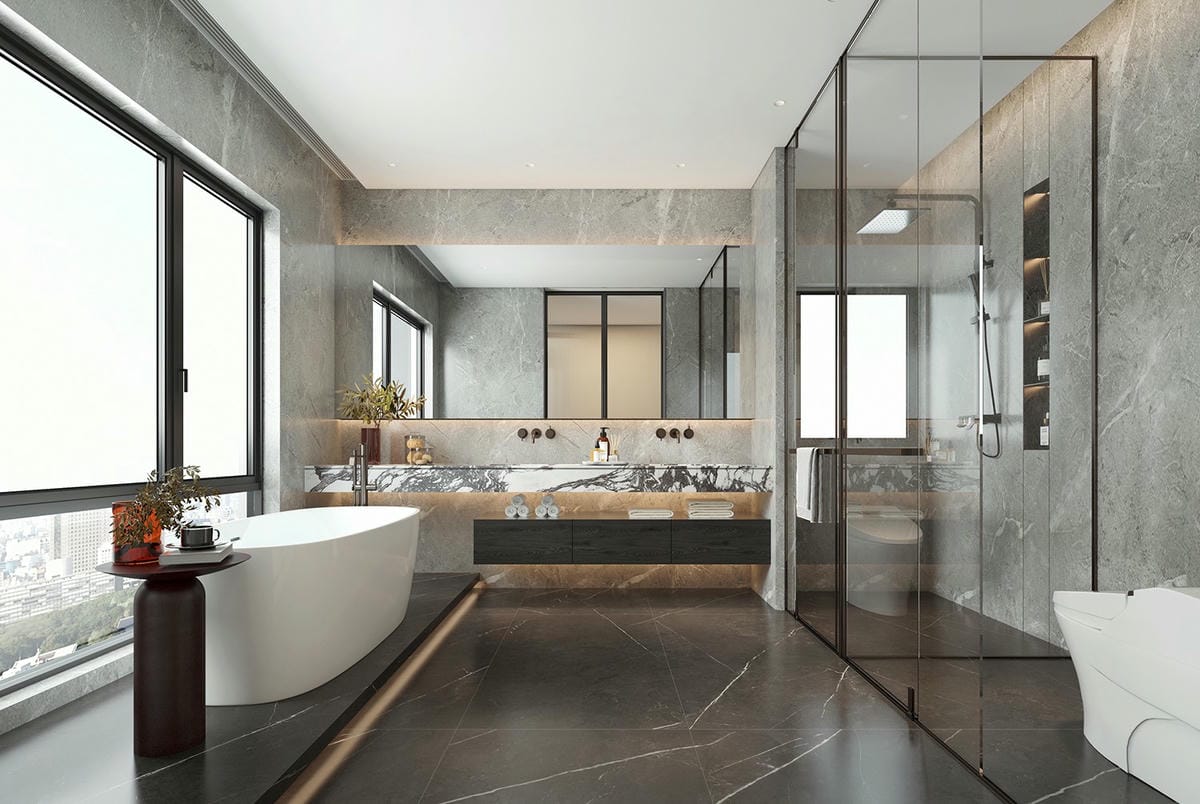 Mẫu phòng tắm hiện đại sang trọng