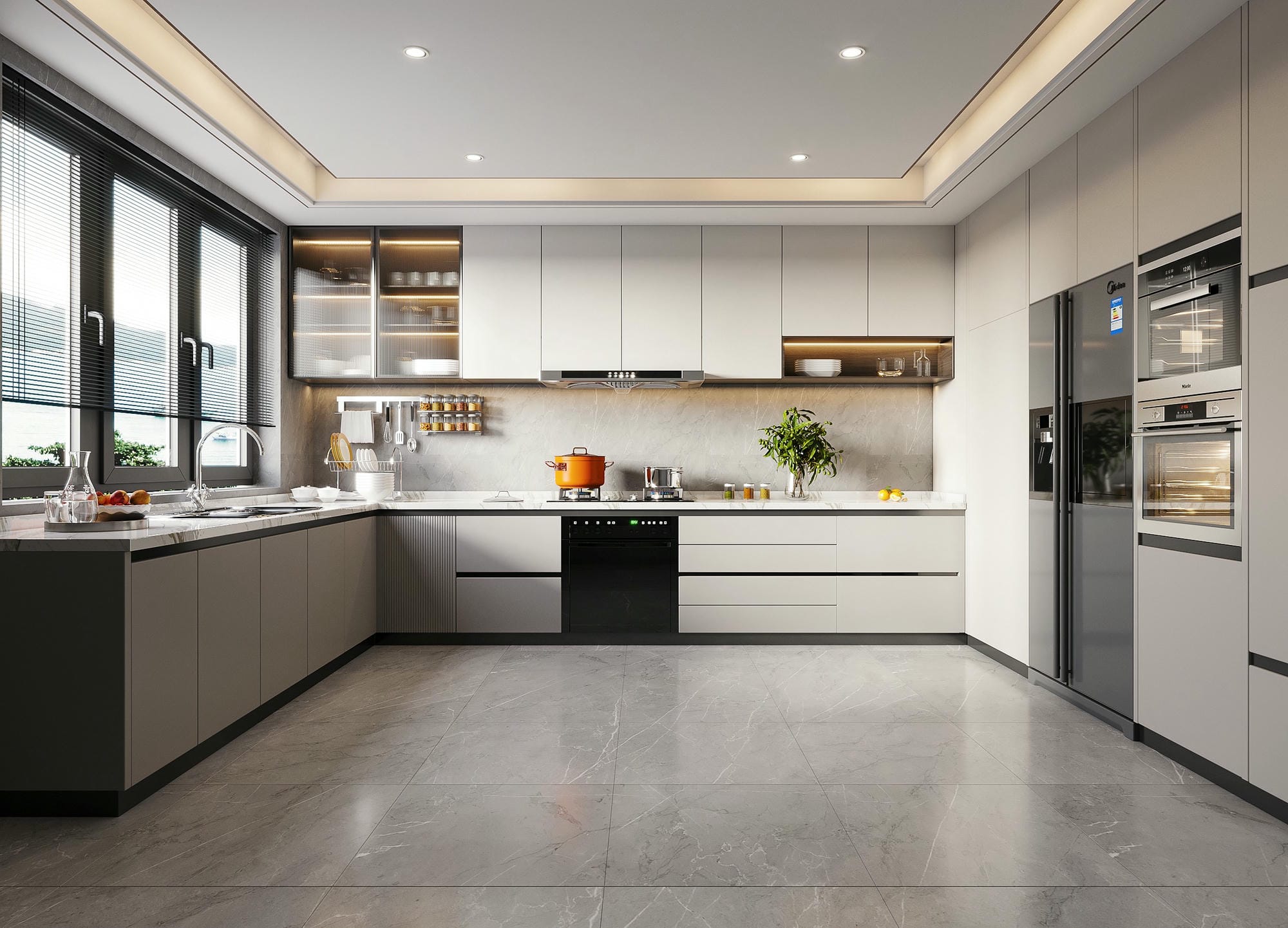 Thiết kế bếp tối giản 16m2