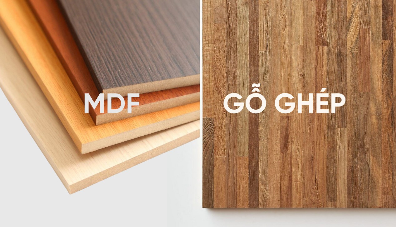 So sánh gỗ ghép và MDF