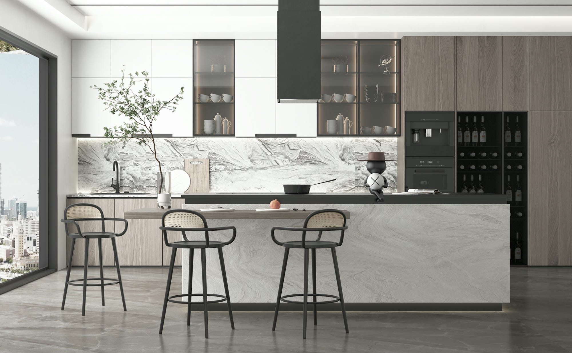 Đá ốp tường bếp