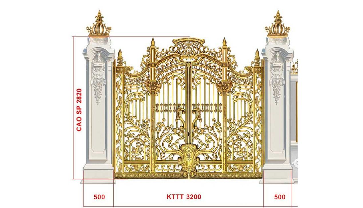 Kích thước cổng đẹp theo phong thuỷ